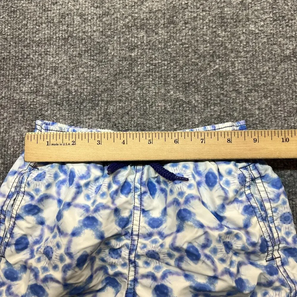 Vilebrequin Swim Shorts Boys 6 Blue Tie Dye Mesh Lined Elastic Waist Trunks